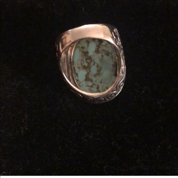 🦋Oval Large silver  turquoise ring🦋 - Picture 4 of 4